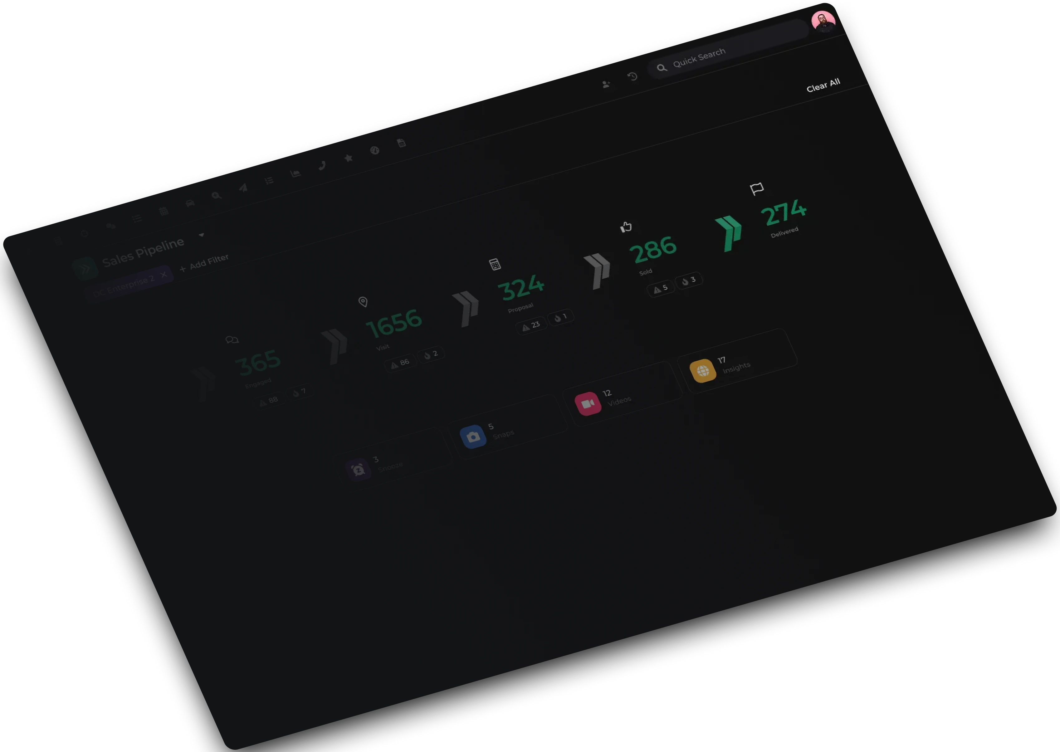 DriveCentric sales pipeline dashboard
